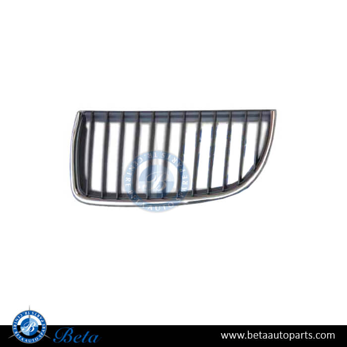 Left Side Grille - Black and Chrome for BMW 3 Series E90 2005-2008 models, Part Number 51137120007 Left Side Grille - Black and Chrome for BMW 3 Series E90 2005-2008 models, Part Number 51137120007